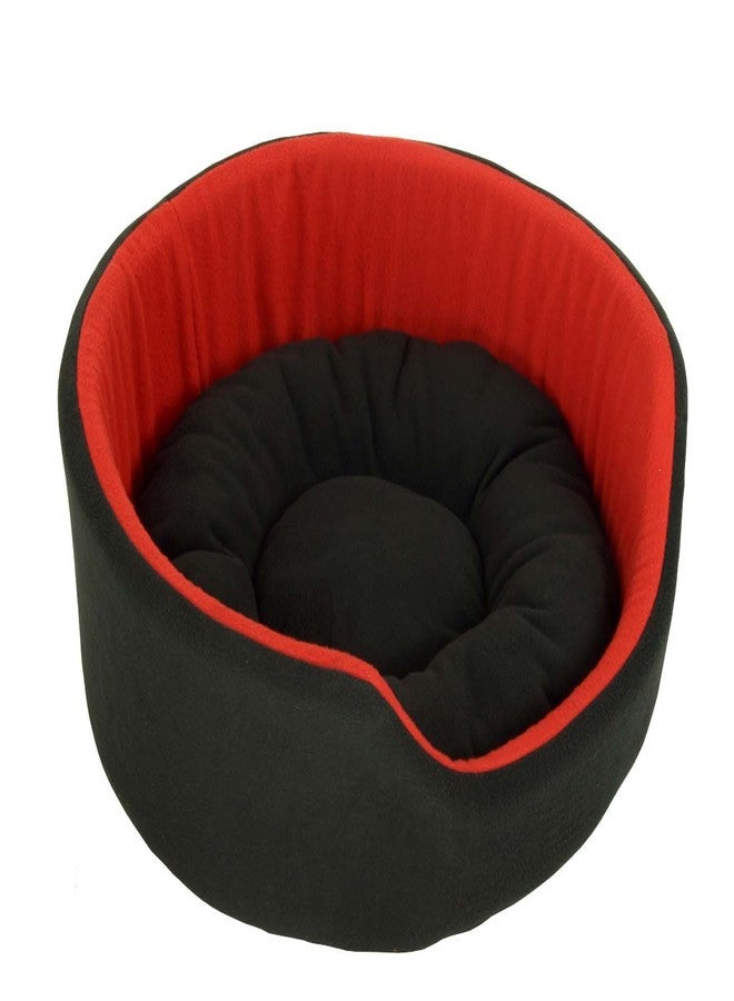 Fluffy's Luxurious Soft Red & Black Dog/Cat BedBoth Side(Export Quality)- Medium - Image 2